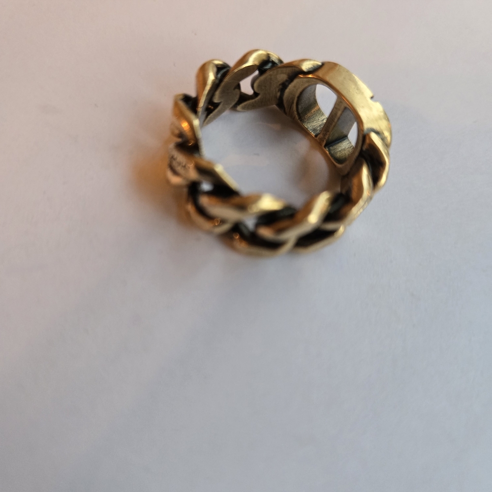 DIOR MONRAIGNE Link 30 Gold Chain Link Ring - Picture 9 of 10